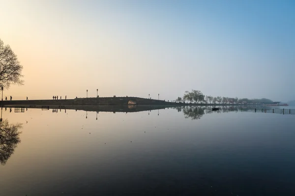 hangzhou in sunrise