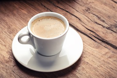 Espresso eski ahşap tablo