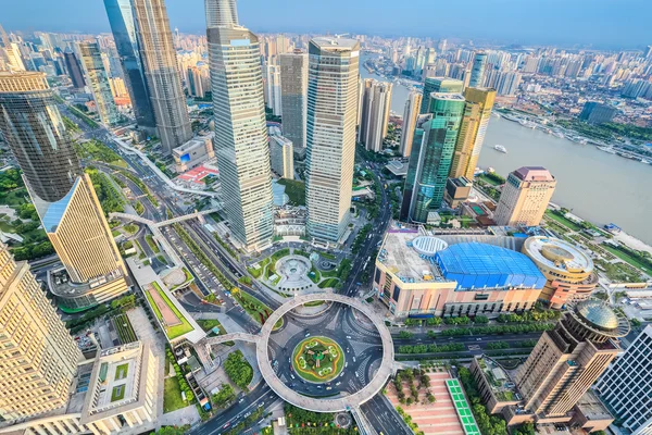 Hava görünümünü lujiazui shanghai — Stok fotoğraf