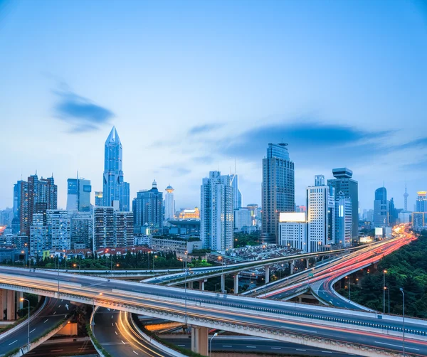 Autobahnkreuz in Shanghai — Stockfoto