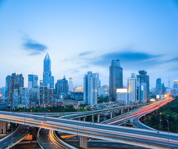 highway intersection in shanghai