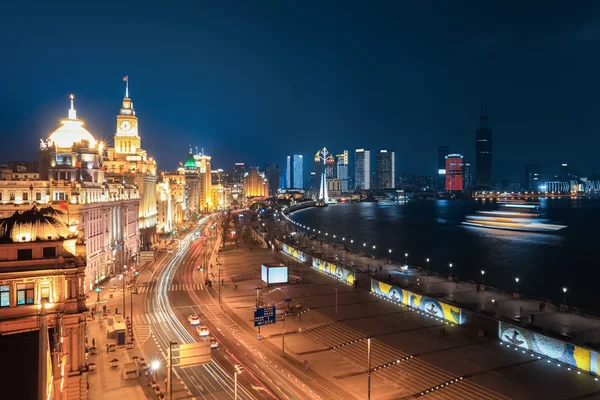 Güzel shanghai bund geceleri — Stok fotoğraf