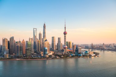 gece karanlığında Pudong shanghai
