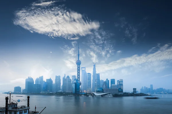 The beauty of shanghai in dawn — Stock Photo, Image