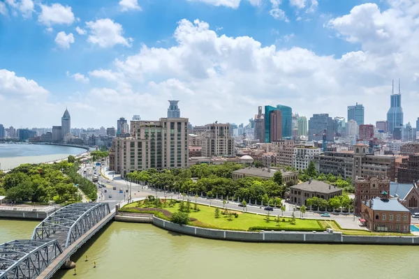 Paesaggio urbano di shanghai il bund — Foto Stock