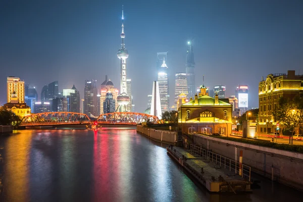 上海的夜景 — 图库照片