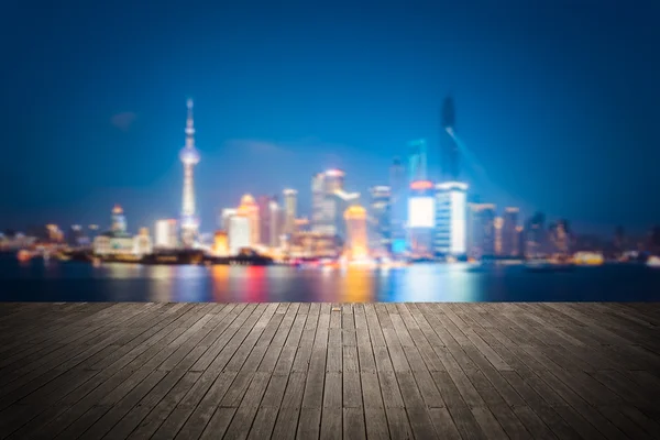 Fondo de la ciudad de ensueño de shanghai skyline paisaje urbano — Foto de Stock