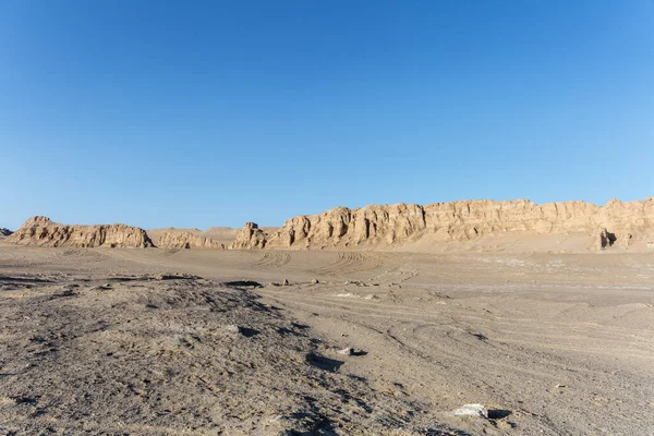 Oeste Desierto Viento Erosión Fondo Provincia Qinghai China — Foto de Stock
