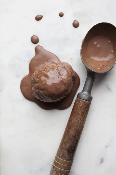 Chocolate Coco Helado Sin Lácteos —  Fotos de Stock