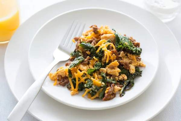 Scramble Desayuno Estilo Mexicano Para Uno —  Fotos de Stock