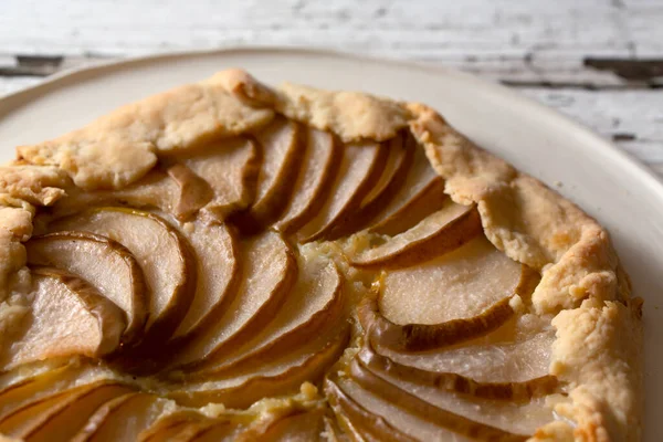 Rustikální Dovolená Hruška Galette — Stock fotografie