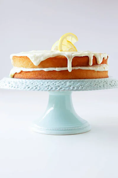 Schön Dekorierte Zitronen Limonade Kuchen — Stockfoto