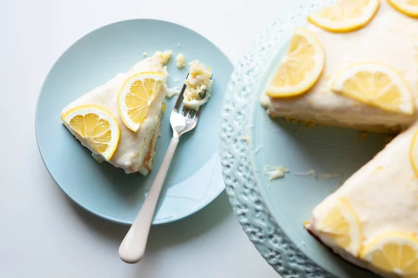 Schön Dekorierte Zitronen Limonade Kuchen — Stockfoto