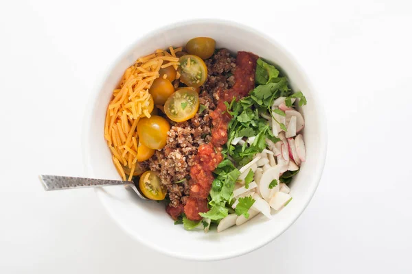 Vegetarian Grain Bowl Taco Salad 로열티 프리 스톡 사진