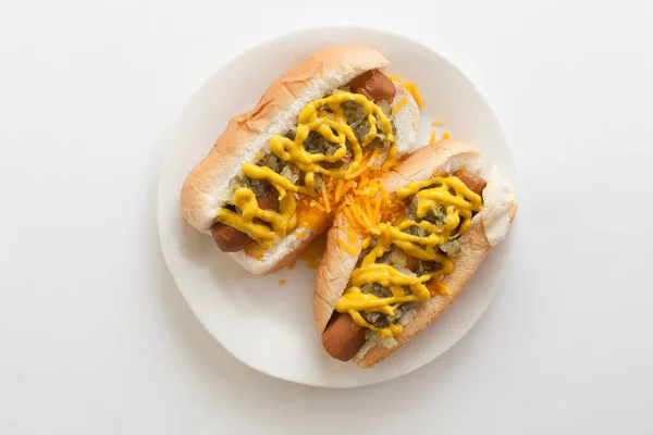 Two Plant Based Vegetarian Veggie Hot Dogs 로열티 프리 스톡 이미지