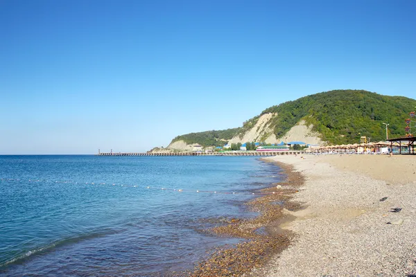 Cielo solar y playa de arena — Foto de Stock