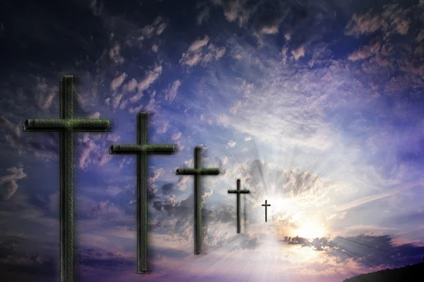 Cross against the sky — Stock Photo, Image