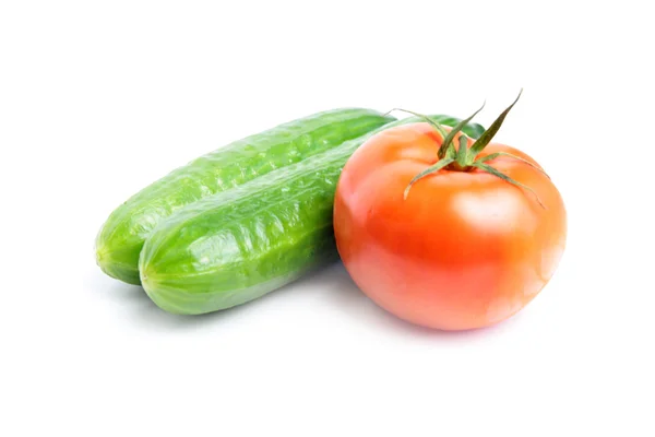 Cucumber and tomato — Stock Photo, Image