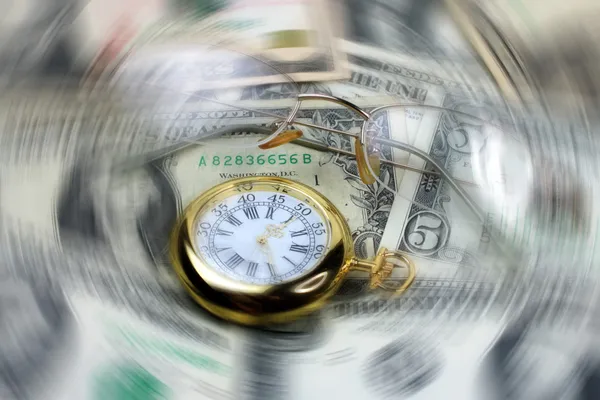 Bril dollar horloge — Stockfoto