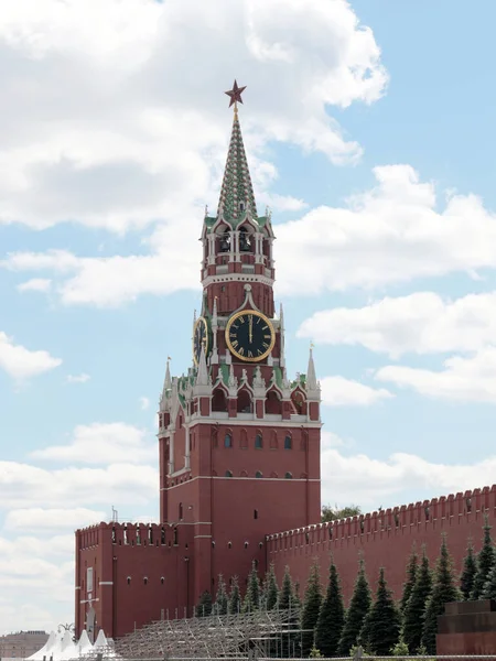 Reloj Torre Spasskaya Del Kremlin Moscú Como Símbolo Rusia — Foto de Stock