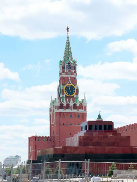 Часы Спасской Башне Московского Кремля Символ России — стоковое фото