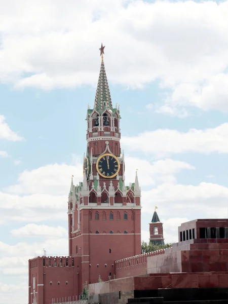 Moskova Kremlin Spasskaya Kulesi Rusya Nın Güç Gücünün Bir Sembolü — Stok fotoğraf