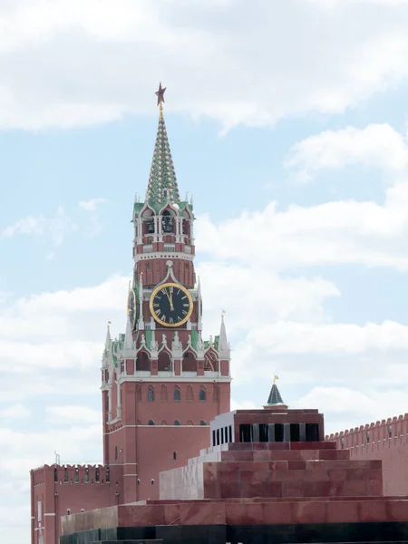 Moskova Kremlin Spasskaya Kulesi Rusya Nın Güç Gücünün Bir Sembolü — Stok fotoğraf