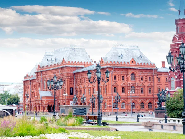 Дивні Стіни Будинку Історичного Музею Красній Площі Москві — стокове фото