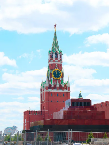 Clock Spasskaya Tower Moscow Kremlin Symbol Accuracy Order Russia — Stock Photo, Image
