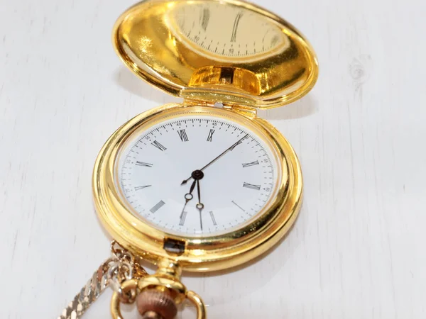 Mooie Antieke Zakhorloge Een Geval Gemaakt Van Edelmetaal Goud — Stockfoto