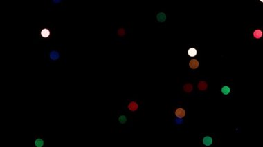 Noel süslerinin çok renkli lambalarının bulanık ışıkları