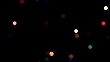 Noel süslerinin çok renkli lambalarının bulanık ışıkları