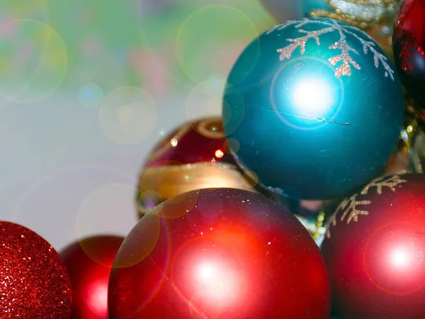 Hermosa Guirnalda Decorativa Año Nuevo Bolas Navidad Lujo Multicolor — Foto de Stock