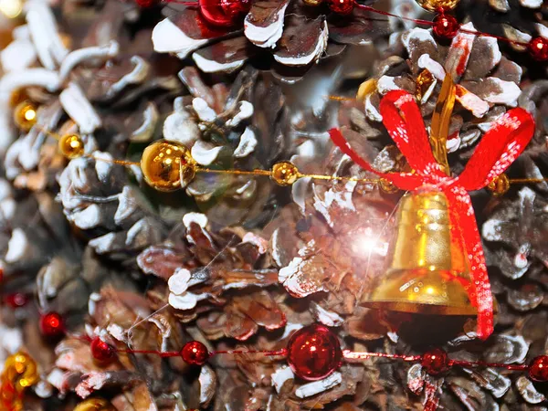 Lovely Decorative New Year Tree Made Christmas Gift — Stock Photo, Image