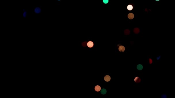 圣诞节花环彩灯的朦胧灯光 — 图库视频影像