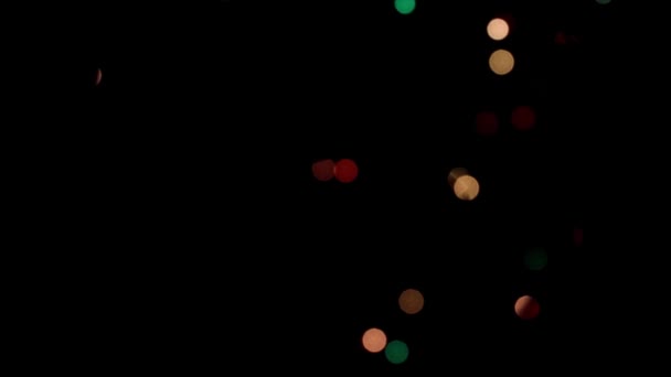 Luzes Borradas Lâmpadas Multicoloridas Grinalda Natal — Vídeo de Stock