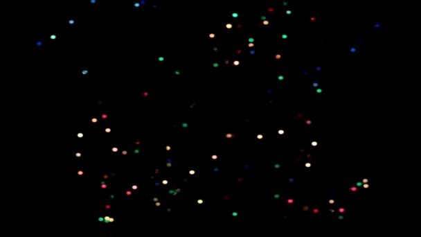 Karácsonyi Koszorú Sokszínű Lámpáinak Homályos Fényei — Stock videók