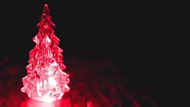 Niewyraźne Światła Świąteczne Dekoracyjne Zabawki Choinka — Wideo stockowe