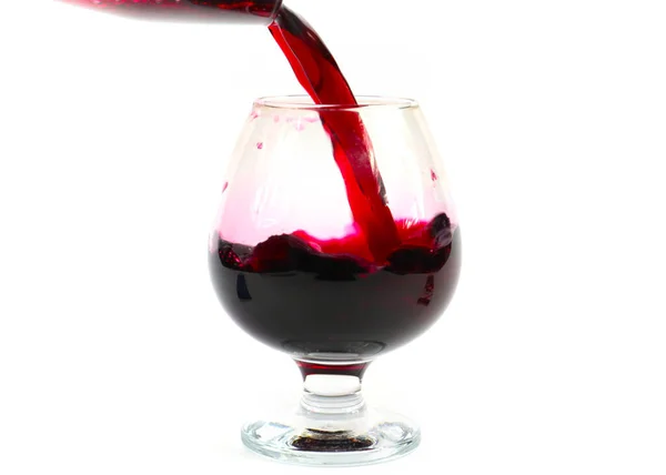 Patrones Exquisitos Verter Vino Tinto Una Copa — Foto de Stock