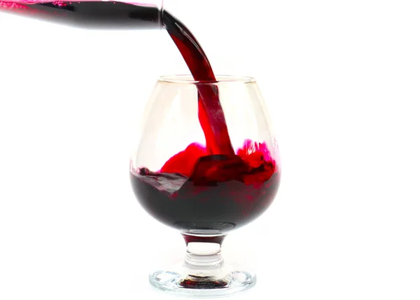 Exquisite Patterns Pouring Red Wine Glass — Stock Photo, Image