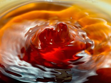 Bir sıvı damlası suyun yüzeyine düştüğünde oluşan desenler