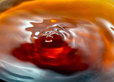 Bir sıvı damlası suyun yüzeyine düştüğünde oluşan desenler