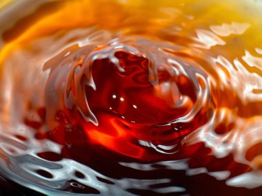 Bir sıvı damlası suyun yüzeyine düştüğünde oluşan desenler