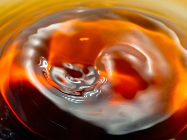 Bir sıvı damlası suyun yüzeyine düştüğünde oluşan desenler