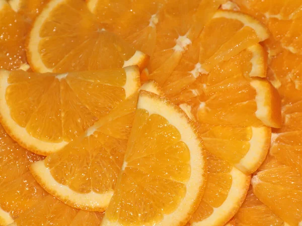 Scheiben Frischer Reifer Orange Als Delikatesse — Stockfoto