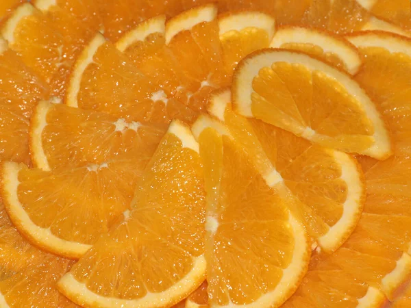 Tranches Orange Fraîche Mûre Comme Une Délicatesse — Photo