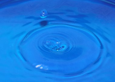 Düşerken bir damla saf saydam su sıvıda desenler oluşturur.