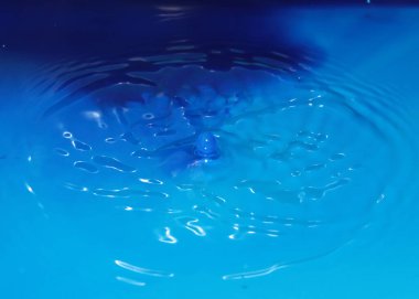 Düşerken bir damla saf saydam su sıvıda desenler oluşturur.