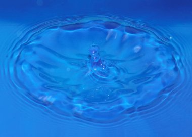 Düşerken bir damla saf saydam su sıvıda desenler oluşturur.