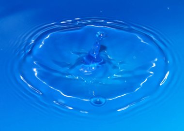 Düşerken bir damla saf saydam su sıvıda desenler oluşturur.